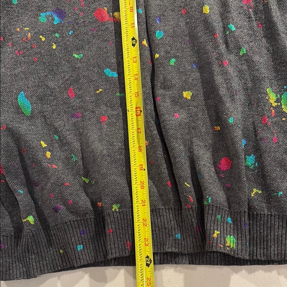 Gray Splatter Crewneck Sweater - Picture 5 of 6